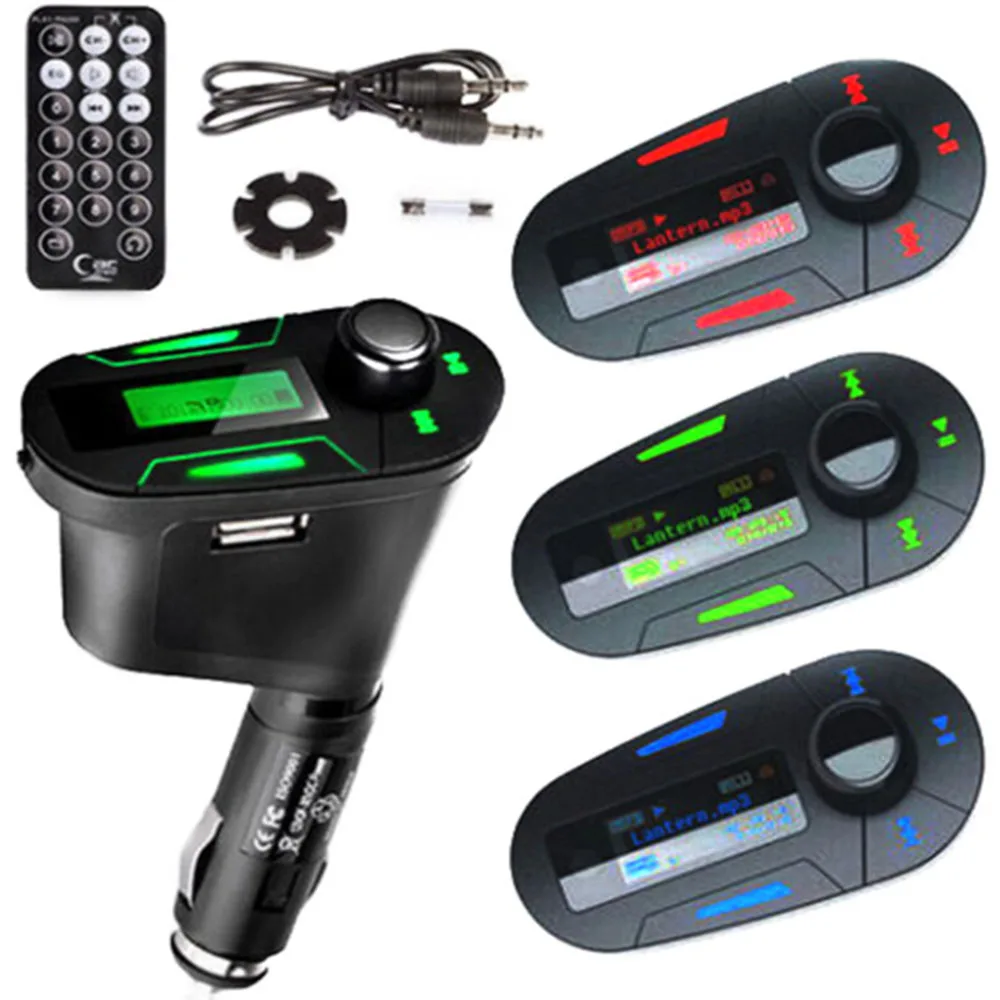 Car Kit MP3 Player Wireless FM Transmitter Modulator with USB/SD/Card You can use this USB/SD/MMC slot player with any of your