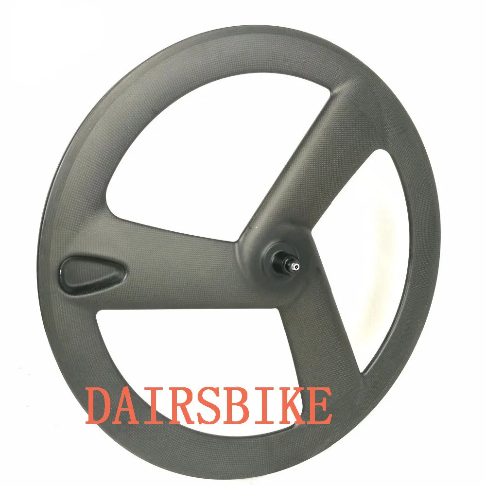 Excellent free shipping 700c carbon road spokes wheels road bike 3 spokes wheels bicycle raod wheelset spokes wheels 900g 0