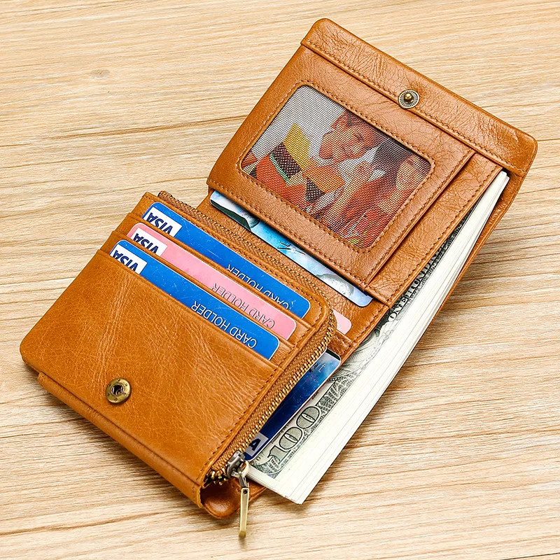 Южная гусиная натуральная кожа мужские кошельки RFID противоугонное сканирование