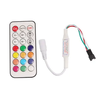 

LED WS2812B Remote Controller 12 V RGB 21key RF Remote Mini Controller 12V WS2812B RGB LED Strip Light Magic Home Lights Control