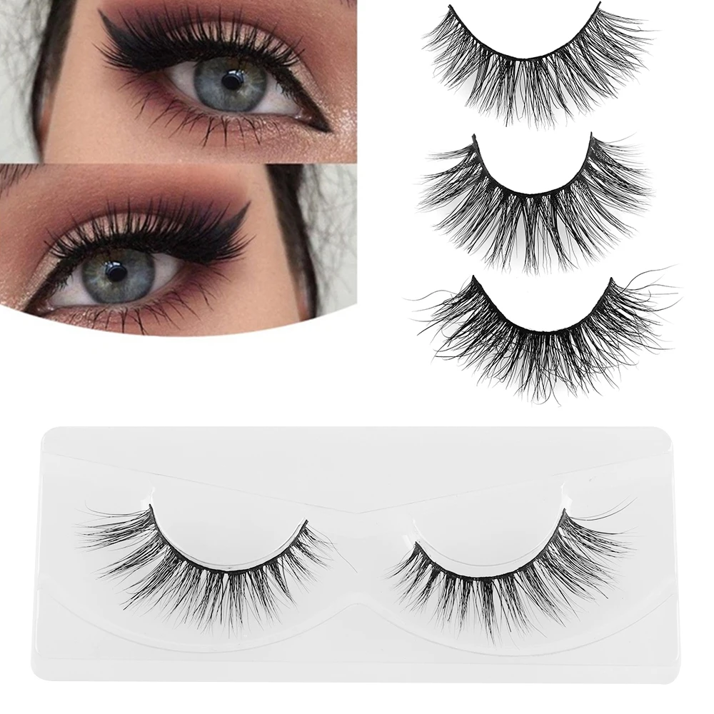 1 Pair Lash Mink Eyelashes 3D Mink Hair Lashes Wholesale Real Mink Fur