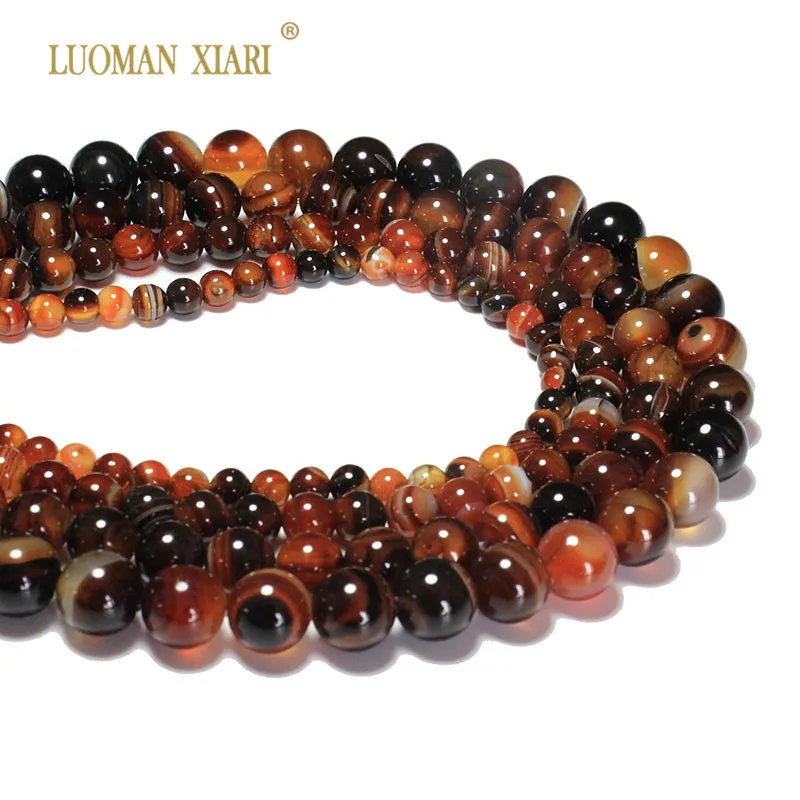 

Wholesale Natural Dream Stripes Agates Stone Beads For Jewelry Making DIY Bracelet Necklace Material 6/8/10/12 mm Strand 15''