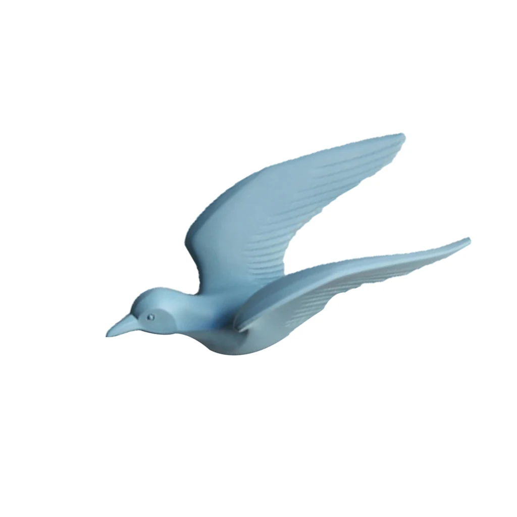 Home Decorative Resin 3D Handmade Flying Seagull Birds Crafts Wall Art Sculpture Hanging Decor