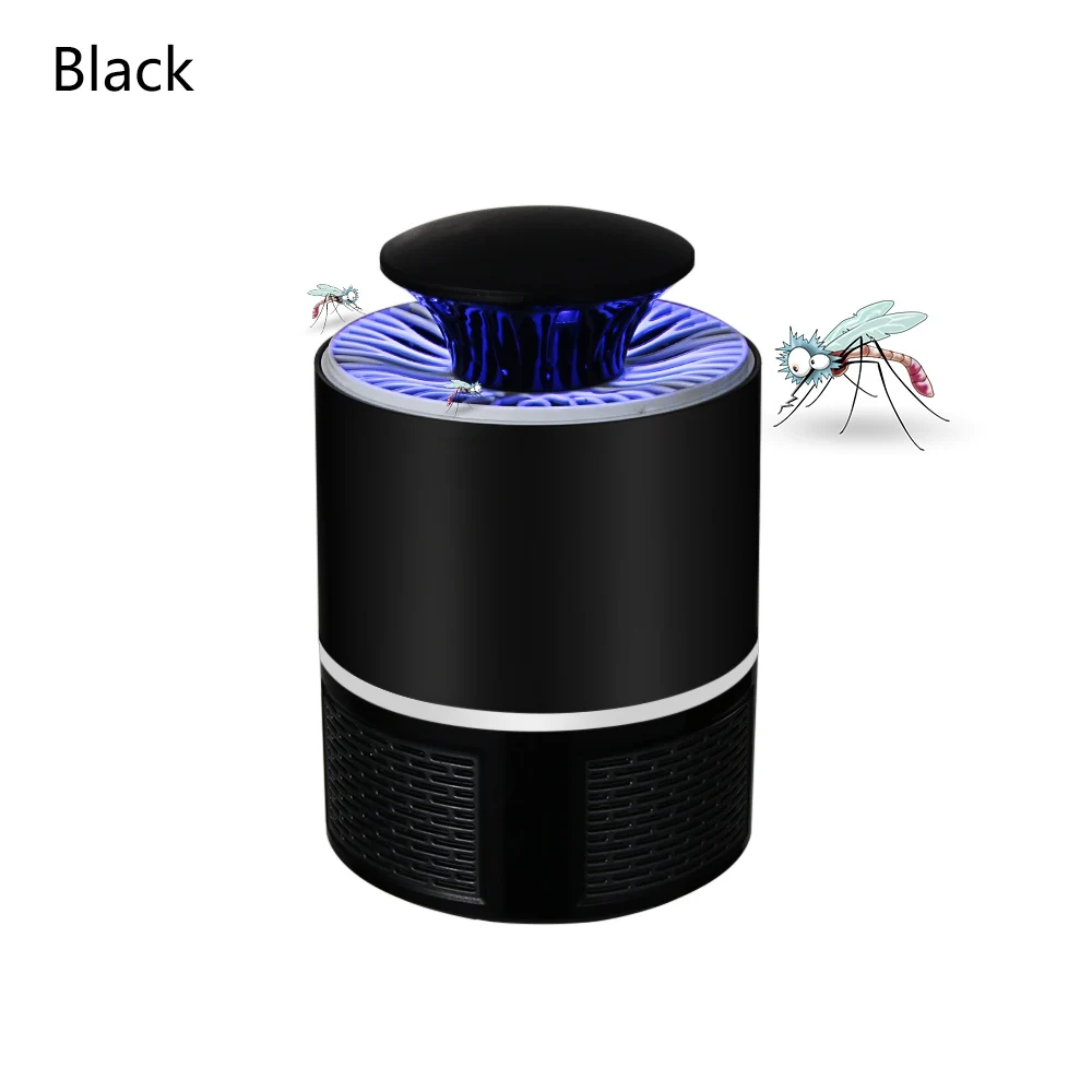 1 шт. УФ электрический USB москитный убийца лампа Отпугиватель вредителей ловушка для насекомых Zapper ловушка бесшумный светодиодный ночник домашняя спальня Лето Москитная - Цвет: Style 2 black