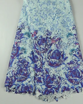 

5 yards weding dress fabric african print lace fabric net guipure water soluble French lace chantilly cupion for women dress