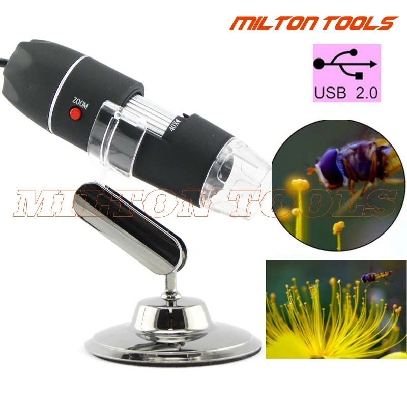 

USB Digital Microscope 50X~ 500X 2MP With 8 LED Video Camera Magnifier 500X Zoom Loupes With Retail Box
