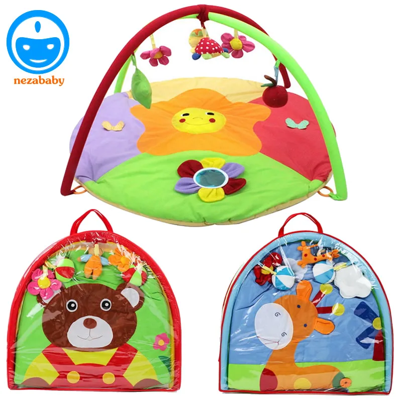 90cm Cartoon Animal Soft Baby Play Mat Infant Kids Play Carpet Baby