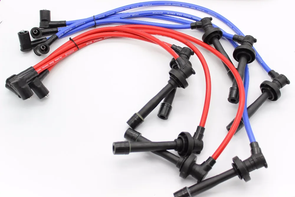 For 92-2000 Honda Civic B16 D15 D16 Eg Ek Em Ej Racing Spark Plug Wire Core Blue