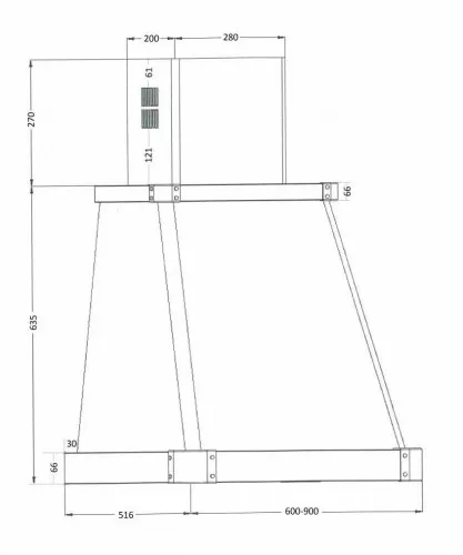 Вытяжка купольная KUPPERSBERG, V 639 C Bronze