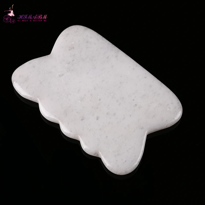 1 Pcs 100% Natural white jade guasha board massage tool facial treatment scraping tool for body health care 1 Pcs 100% Natural white jade guasha board massage tool facial treatment scraping tool for body health care