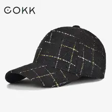 COKK, модная бейсболка, женская, в клетку, черная, белая, Snapback, шапки для женщин, папа, шляпа, женская, хип-хоп кепка, Casquette Gorras Bone