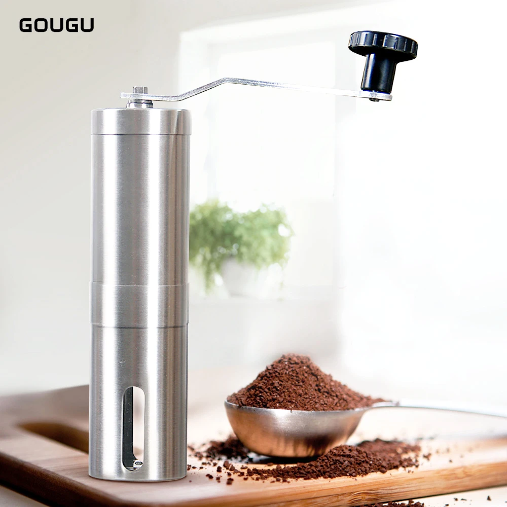 

Stainless Steel Coffee Bean Grinder Hand Manual Handmade Grinder Mill Kitchen Grinding Tool