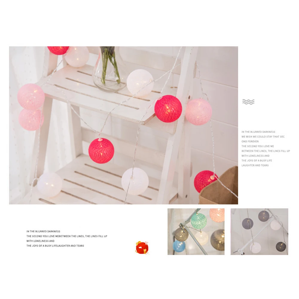 Goodland 2M Rattan Ball LED String Light Fairy Lights Holiday Light for Party Wedding Christmas Garland Gerlyanda Decoration Goodland 2M Rattan Ball LED String Light Fairy Lights Holiday Light for Party Wedding Christmas Garland Gerlyanda Decoration
