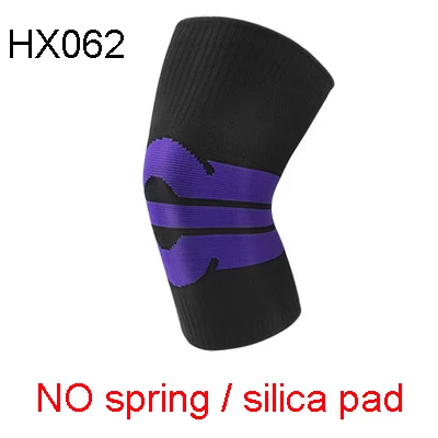 3D тканые силиконовые наколенники поддерживающие наколенники для волейбола баскетбола Meniscus трикотажные наколенники защитные наколенники для спорта - Color: HX062 black purple