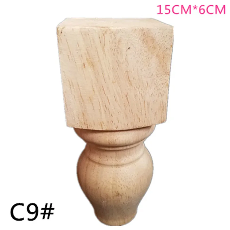 European Style 4pcs Lot Solid Wood Carved Furniture Sofa Foot Legs 15x6cm Tv Cabinet Seat Feet