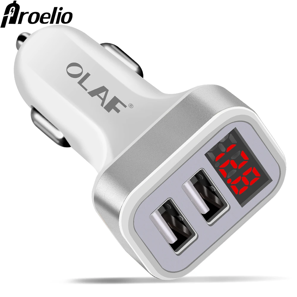 Proelio المزدوج USB سيارة مهايئ شاحن سريع شحن ل iphone سامسونج S10 Xiaomi Mi9 المحمولة LED الهاتف المحمول شاحن في سيارة Proelio المزدوج USB سيارة مهايئ شاحن سريع شحن ل iphone سامسونج S10 Xiaomi Mi9 المحمولة LED الهاتف المحمول شاحن في سيارة