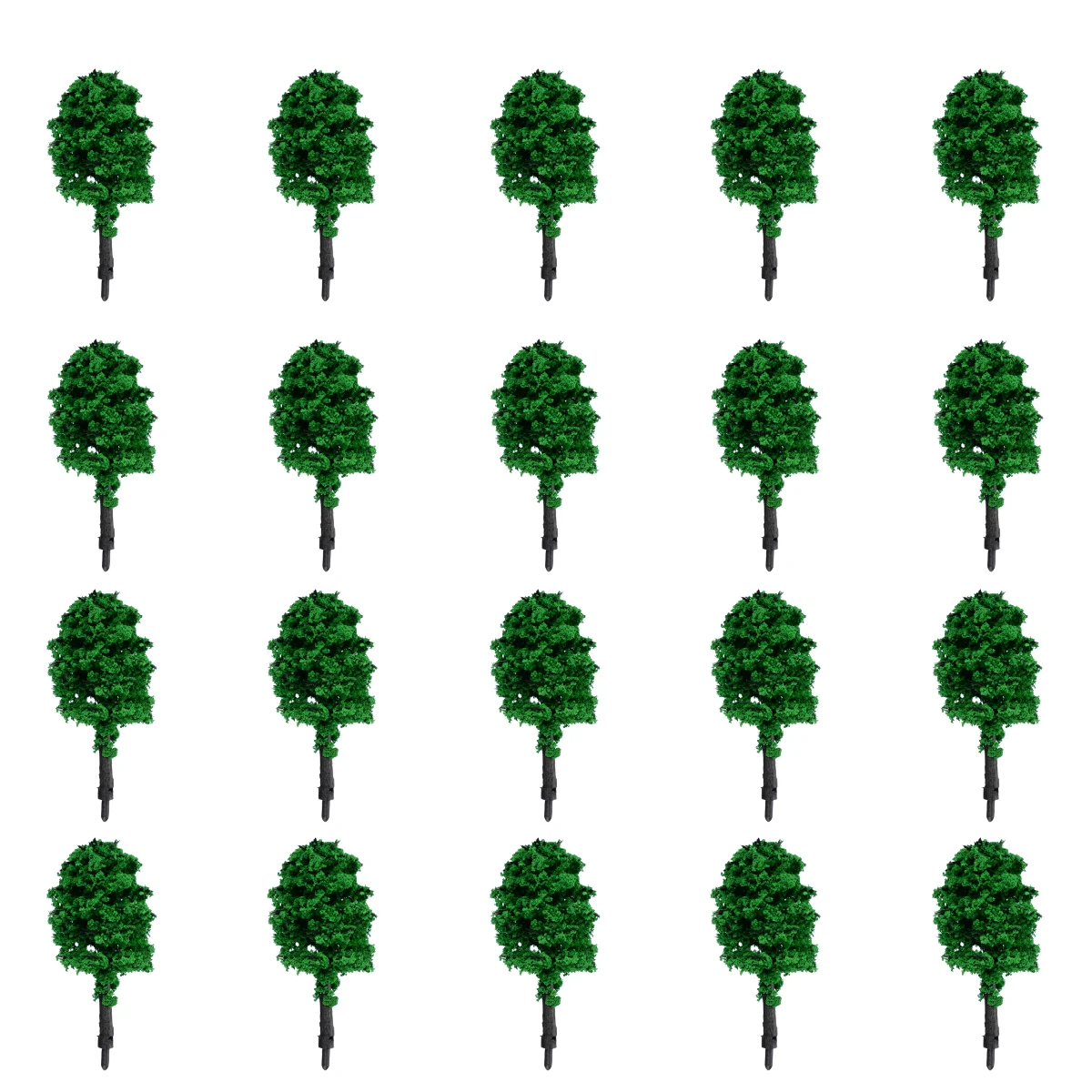 20pcs 60mm Scale Miniature Model For Scenery Poplar Trees For Building Layout Trains Railway Road Landscape Tree