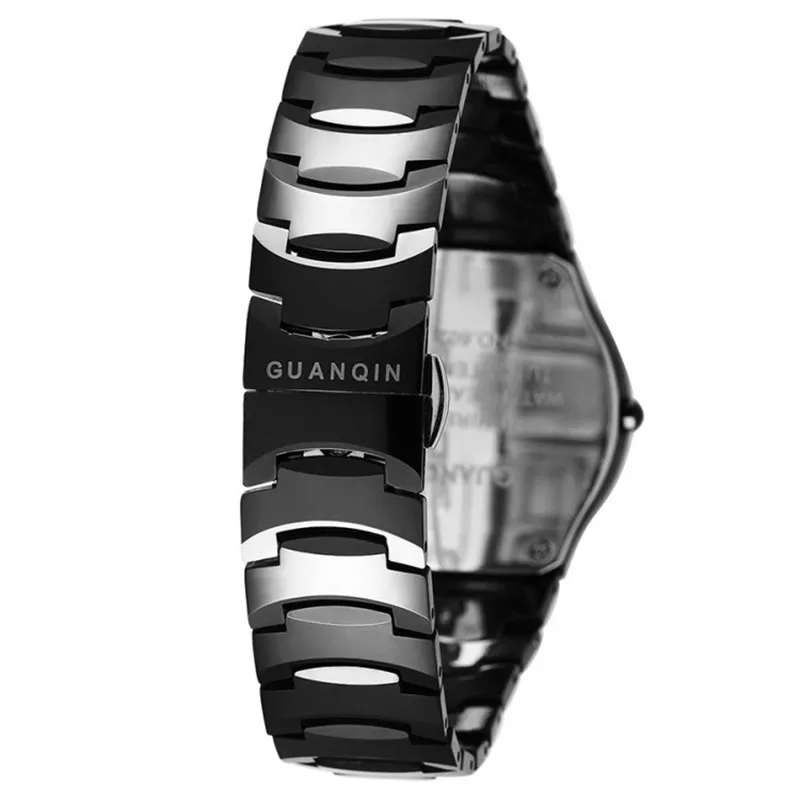 Брендовые светящиеся часы GUANQIN для мужчин и женщин 30 м водонепроницаемые часы Модные Роскошные Аналоговые наручные часы из вольфрамовой стали