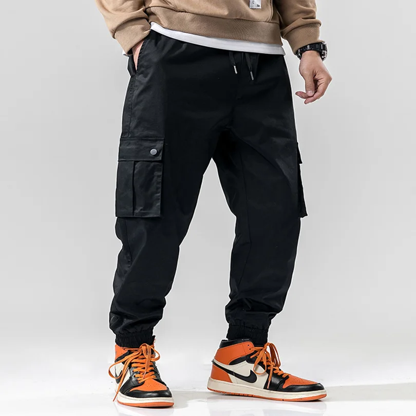 

Men Cargo pants 98% cotton many pockets baggy cargo trousers male jogger fashion hip hop Summer trousers for men Size 5XL HK103