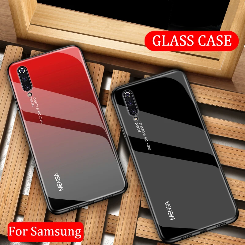 

GFAITH Gradient Tempered Glass Case For Samsung Galaxy A50 Phone Cover Full Coverage Cases For Samsung A30 A20 A10 M20 Conque