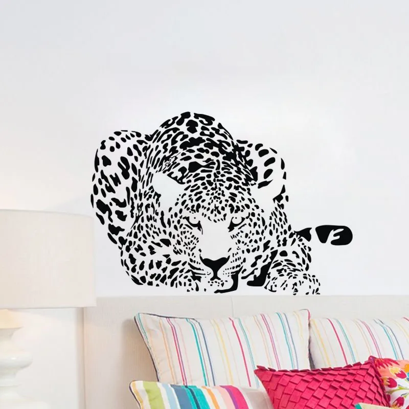 Stalking Leopard Wall Stickers Creative Vinyl Adhesive Stickers Animals