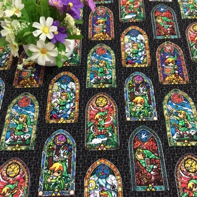 

50*110cmCartoon Games The Legend of Zelda Cotton Fabric Patchwork Cotton ,Tilda Printed Quilting Home For Sewing
