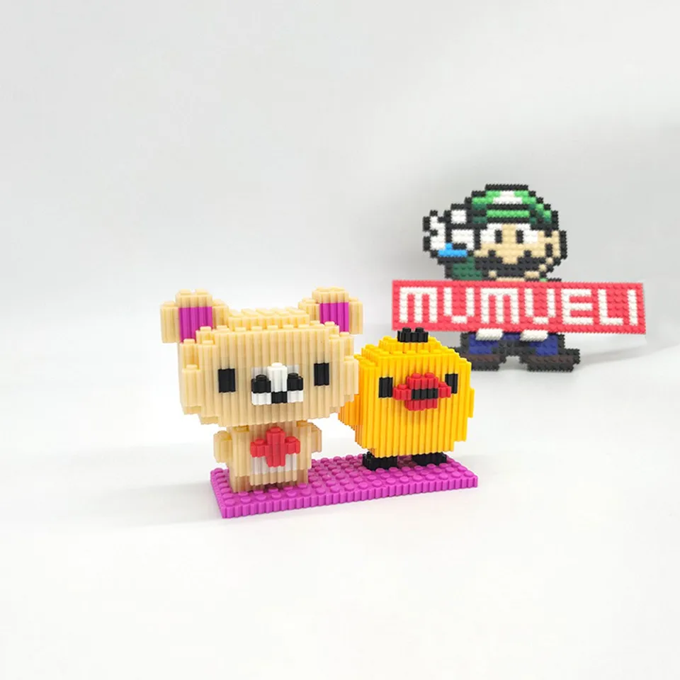 MUMUELI мини сборка DIY Аниме игра фигурка милый 3D модель здания набор конструктор для детей дети игрушки из полимера коллекция DTSET-5