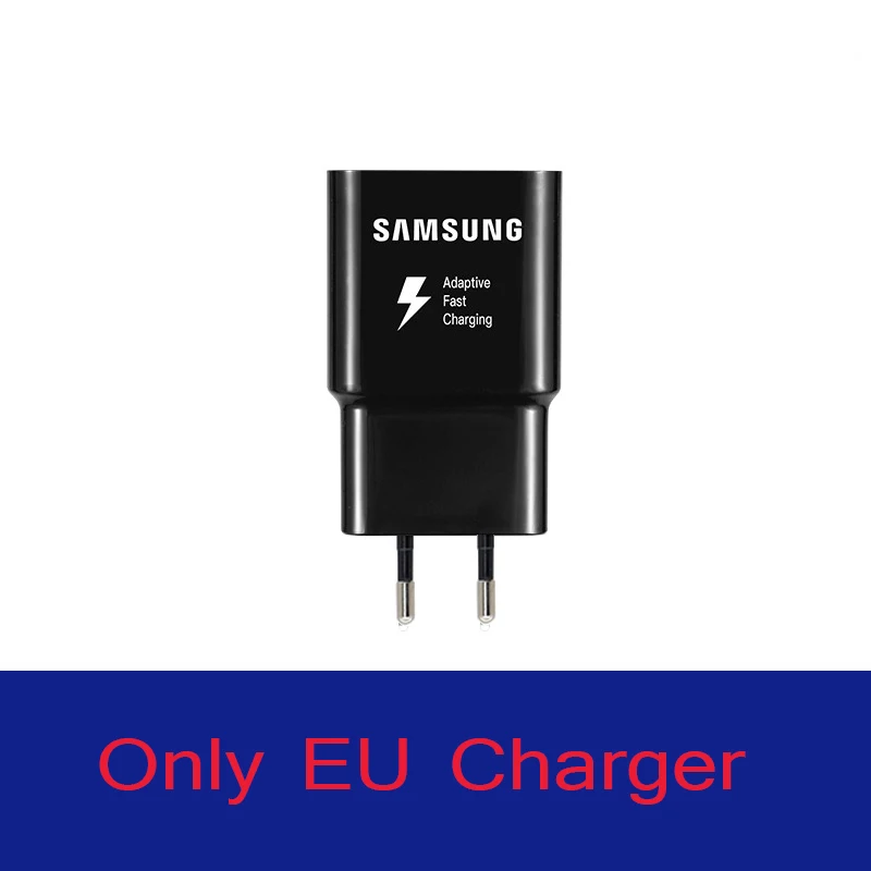 Зарядное устройство samsung, USB адаптер для быстрой зарядки, быстрая зарядка, кабель типа C 1,2 м для Galaxy S10 S9 S8 Plus A30 A50 A70 note 8 9 - Тип штекера: Charger only