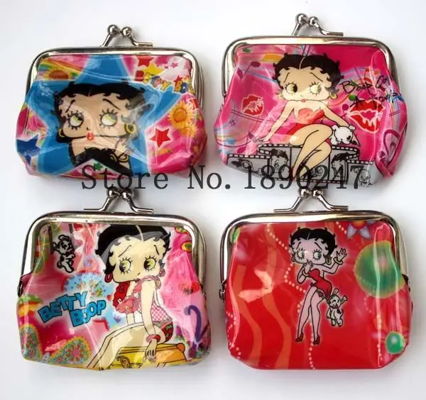 12 X Betty boop monedero de la historieta para los niños cartera cambio