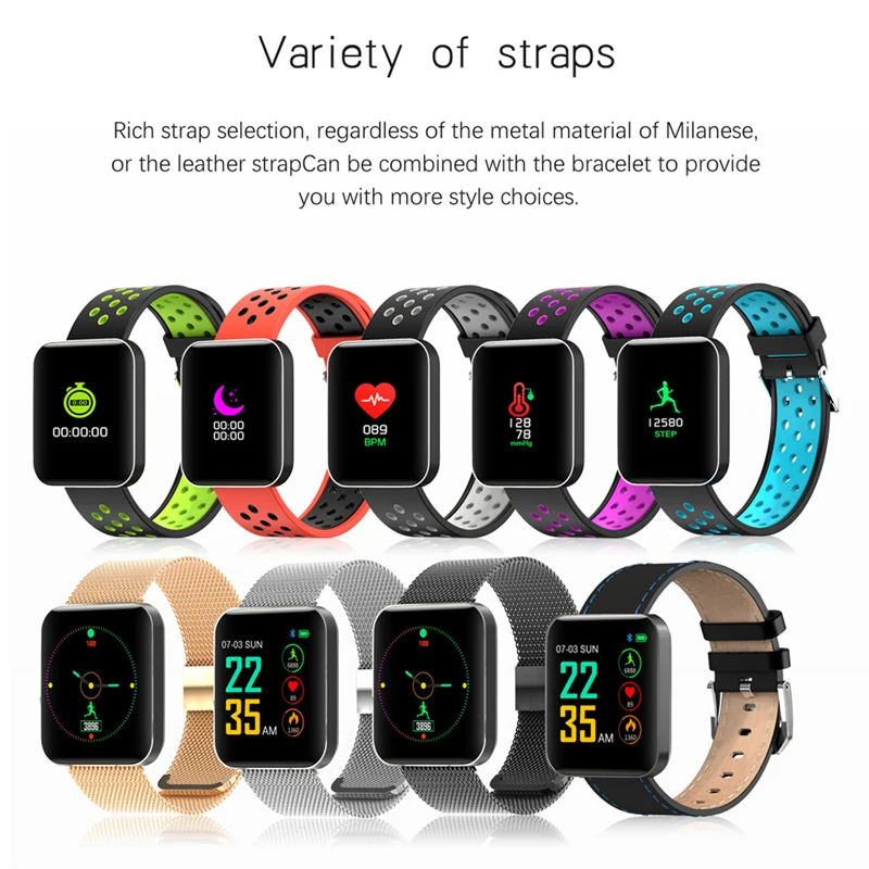 

RAVI S88 Smart Watch Blood Pressure Heart Rate Monitor Wristwatch Sleep Monitoring Activity Tracker Smartwatch for Android IOS