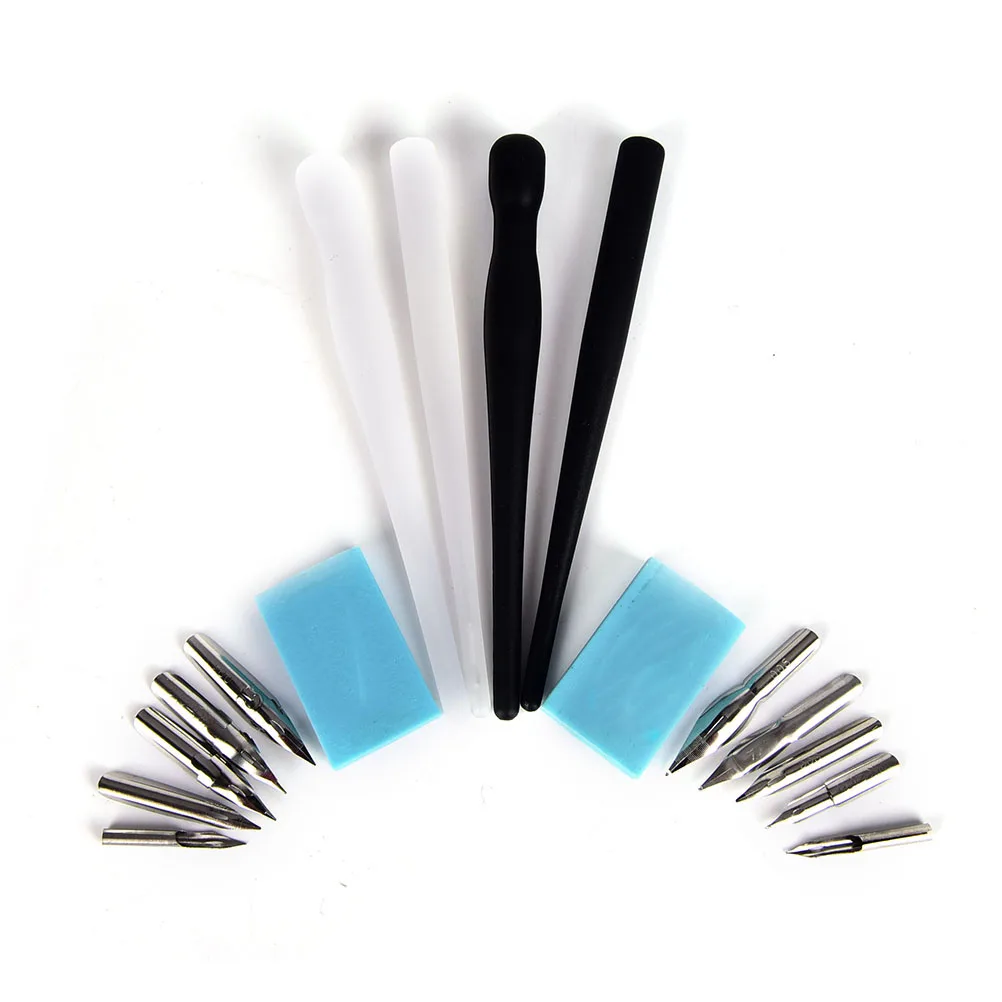 

Cartoon Manga Pen Dip Pen Set Calligraphy Drawing Tool Nib Holder Eraser Painting Material Escolar Stationery Set