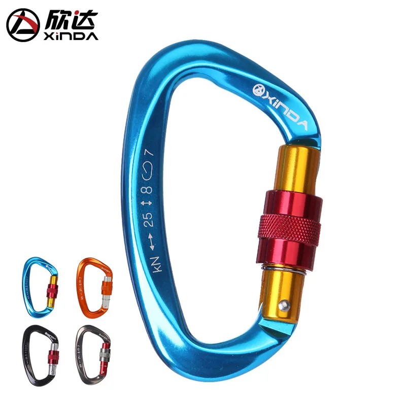 جديد شيندا 25KN السلامة المهنية ماستر قفل D مشبك تسلق قفل حلقة تسلق تسلق الصخور مشبك المعدات في الهواء الطلق اكسسوارات جديد شيندا 25KN السلامة المهنية ماستر قفل D مشبك تسلق قفل حلقة تسلق تسلق الصخور مشبك المعدات في الهواء الطلق اكسسوارات