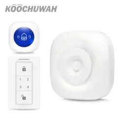 KOOCHUWAH Ночной свет детектор движения комплект с дверной звонок и тревожная кнопка PIR датчик движения Автоматический вкл/выкл инфракрасный