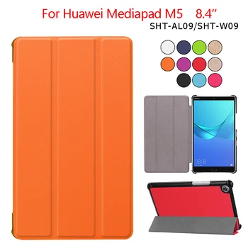 

For Huawei M5 PU Leather Case Cover Slim Tablet Fundas Protective Stand For Huawei MediaPad M5 8.4'' SHT-AL09 SHT-W09 Shell skin