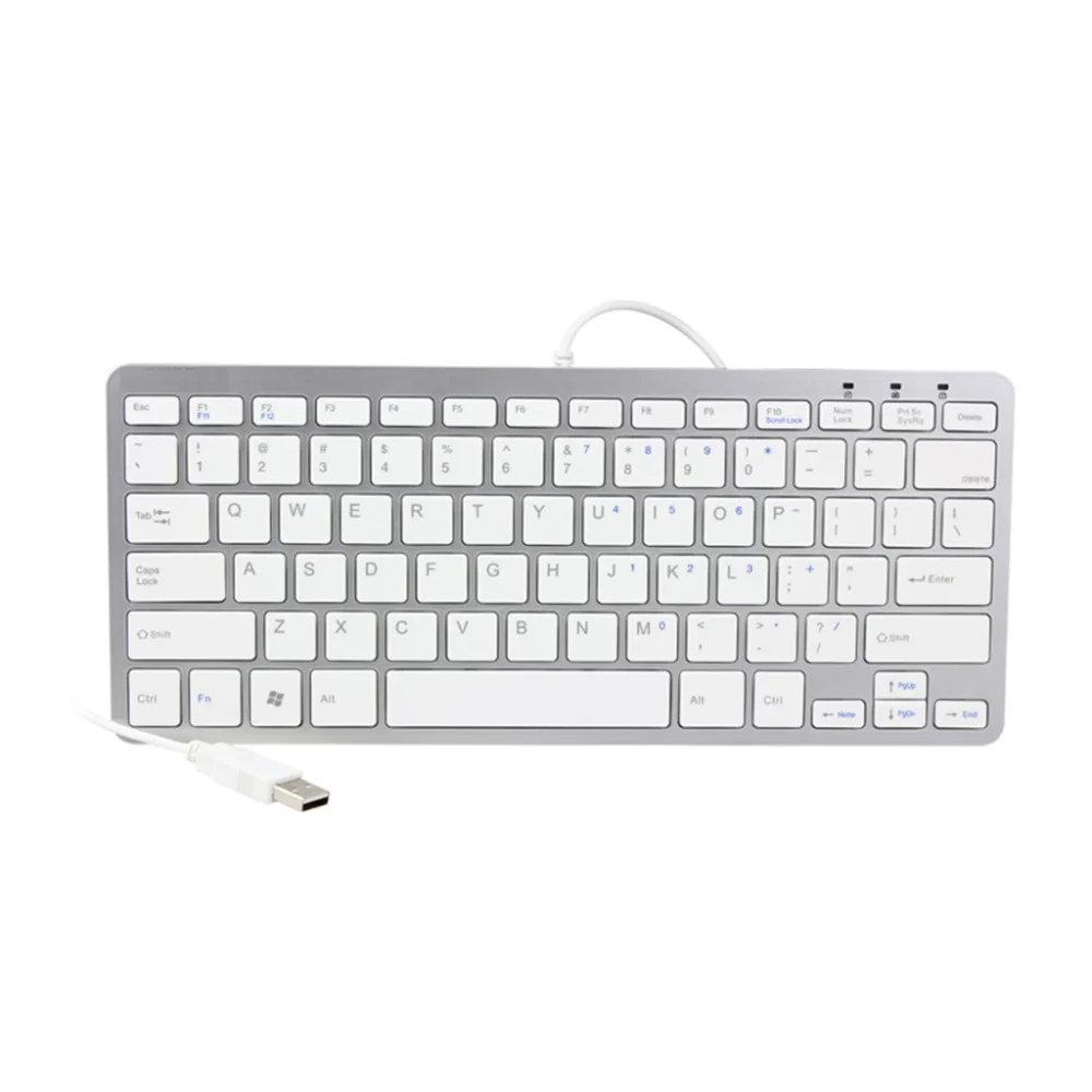 78 Key USB Slim Mini Small Thin Keyboard Compact Desktop Laptop PC Win