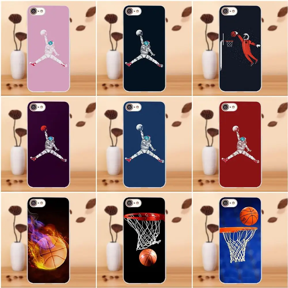 Bixedx Баскетбол пространство Dunk огонь мягкие узоры для Apple iPhone X 4 4S 5 5C SE 6 S 7 8 Plus LG G4 G5