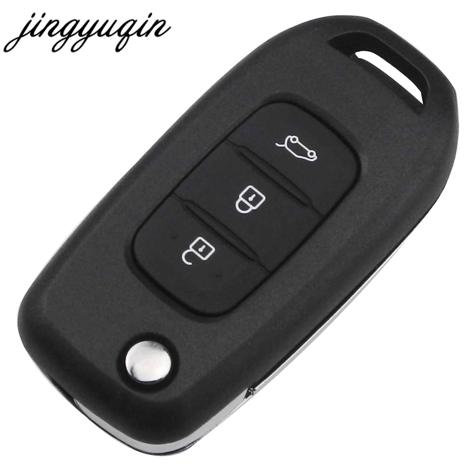 Jingyuqing 10 шт./лот 3 кнопки Раскладной Автомобильный брелок для Renault XP Megan чехол