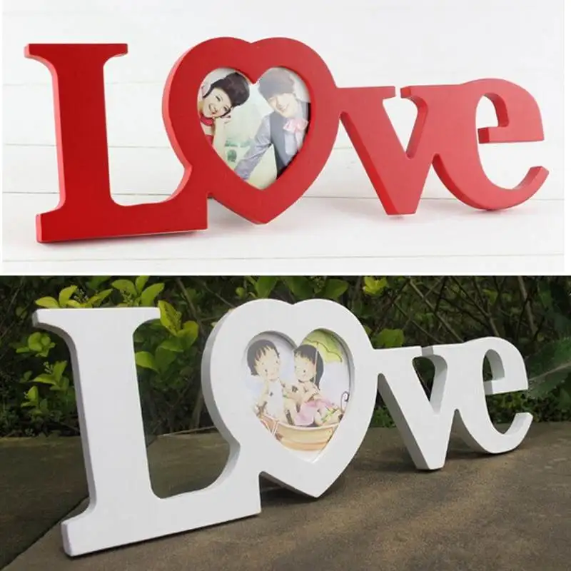 love shape photo frame