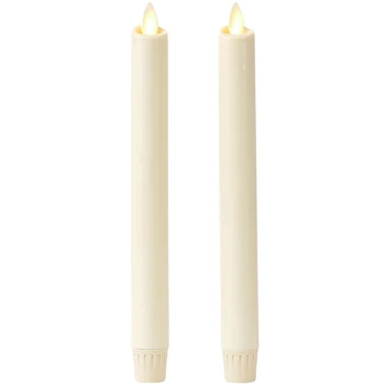 

Ksperway Set of 2 Flameless Taper Candles Wax Surface with Timer and Remote for Holiday Decor