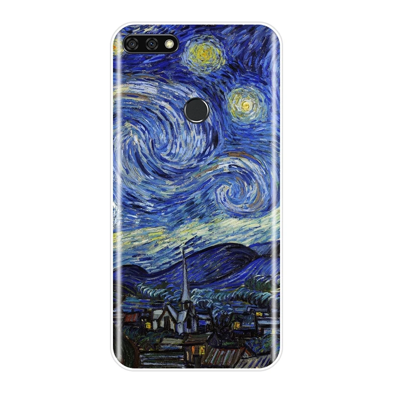 Мягкая задняя крышка для huawei Honor 8X MAX 10 9 8 Van Gogh Art чехол для телефона силиконовый для huawei Honor 7 8 9 10 Lite 7S 7X 7A 7C Pro