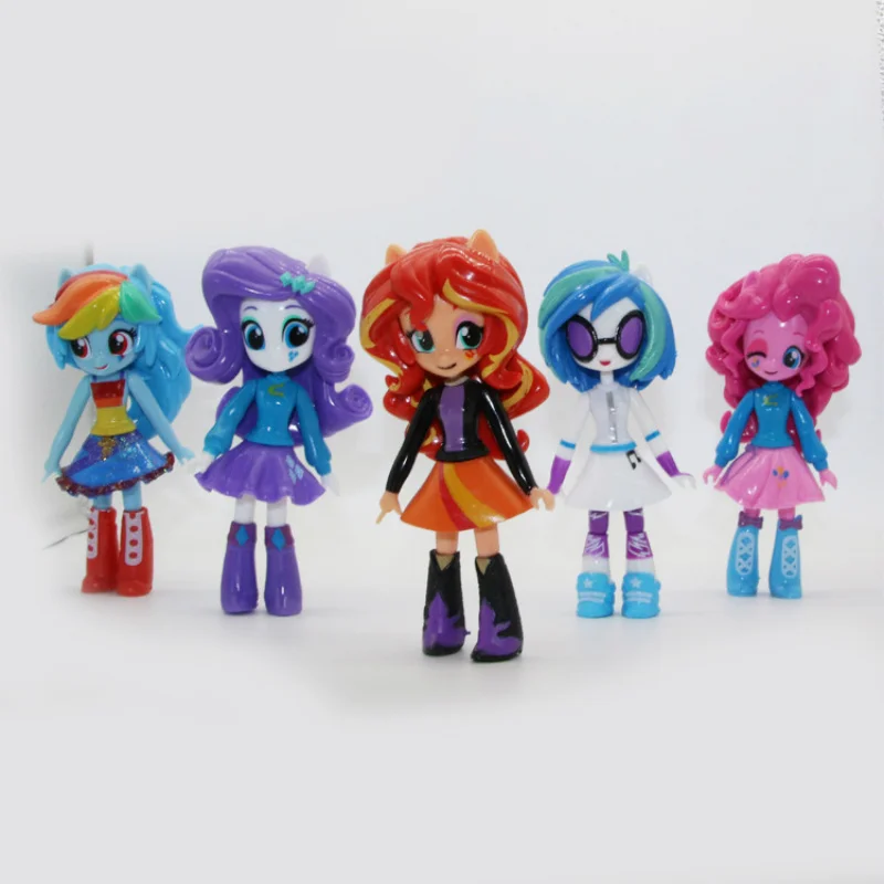 15cm Pony Girls Princess Action Figures Plastic PVC Model Collectible Toy Cartoon Birthday Christmas Gifts Toys for Children 