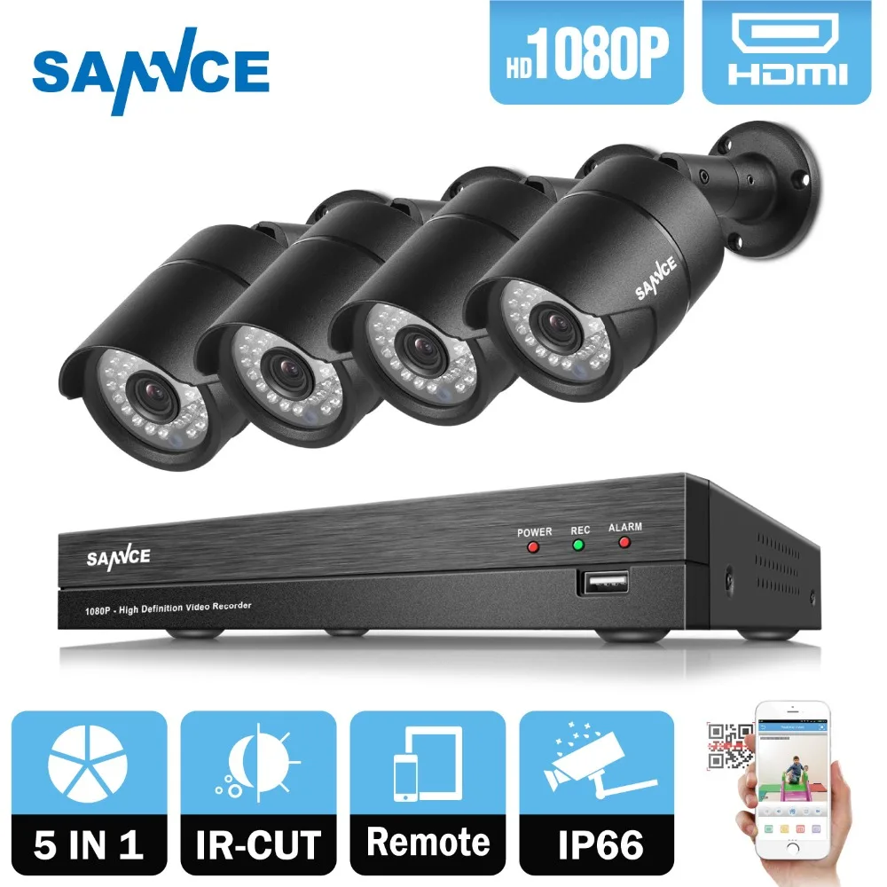 onvif H.264/ p2p s/écurit/é d/étection de mouvement, prise en charge Plug et Play, Android//iOS App Annke Syst/ème de surveillance Enregistreur vid/éo num/érique 8CH DVR 3MP