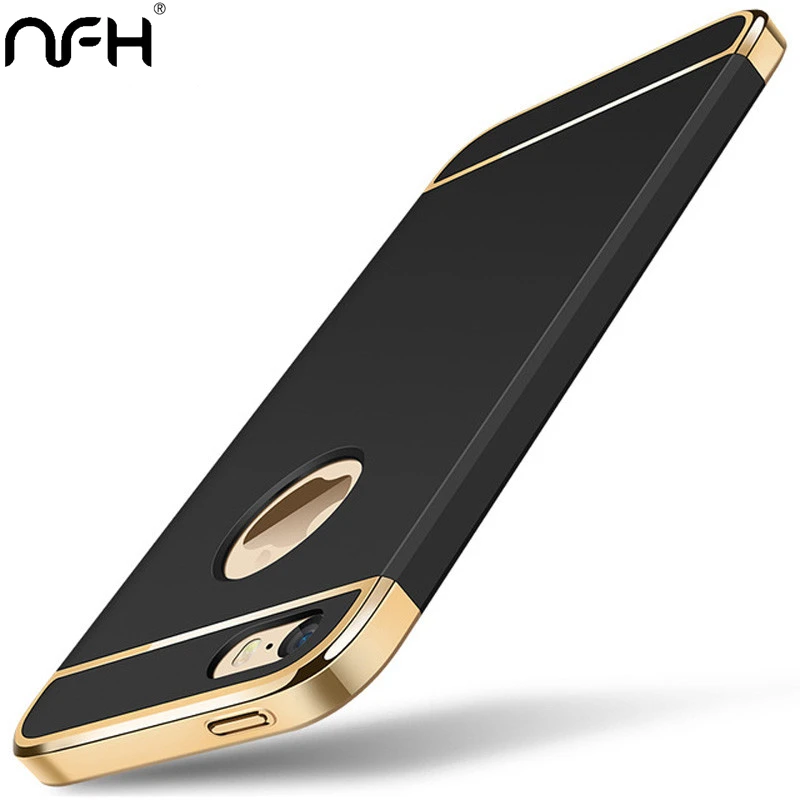 360 Protection Comfortable Matte Shockproof Case For Apple iPhone 5 5S SE Plating Plastic Slim Bumper Cover Housing On 5 SE 4.0\
