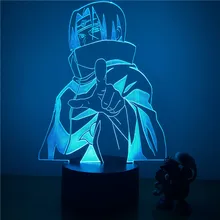 3D лампа Наруто Косплей Костюм Наруто светодиодный ночник фигурка 7 цветов сенсорный стол украшение свет Оптическая иллюзия