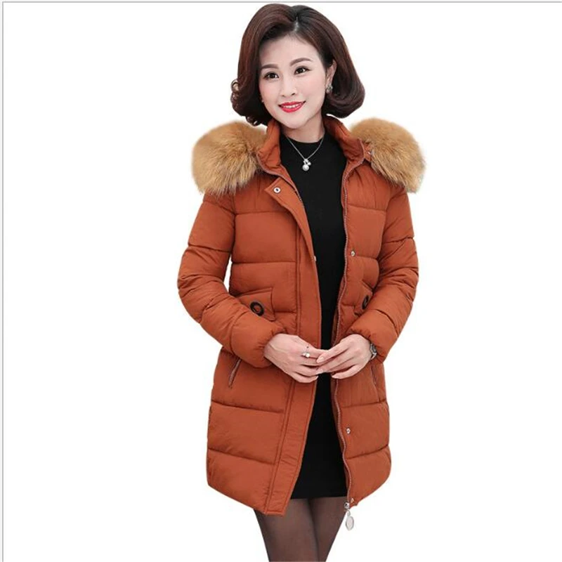 

2019 fashion new parka women winter jacket women's casual ladies long solid color warm woman coat Abrigos G162