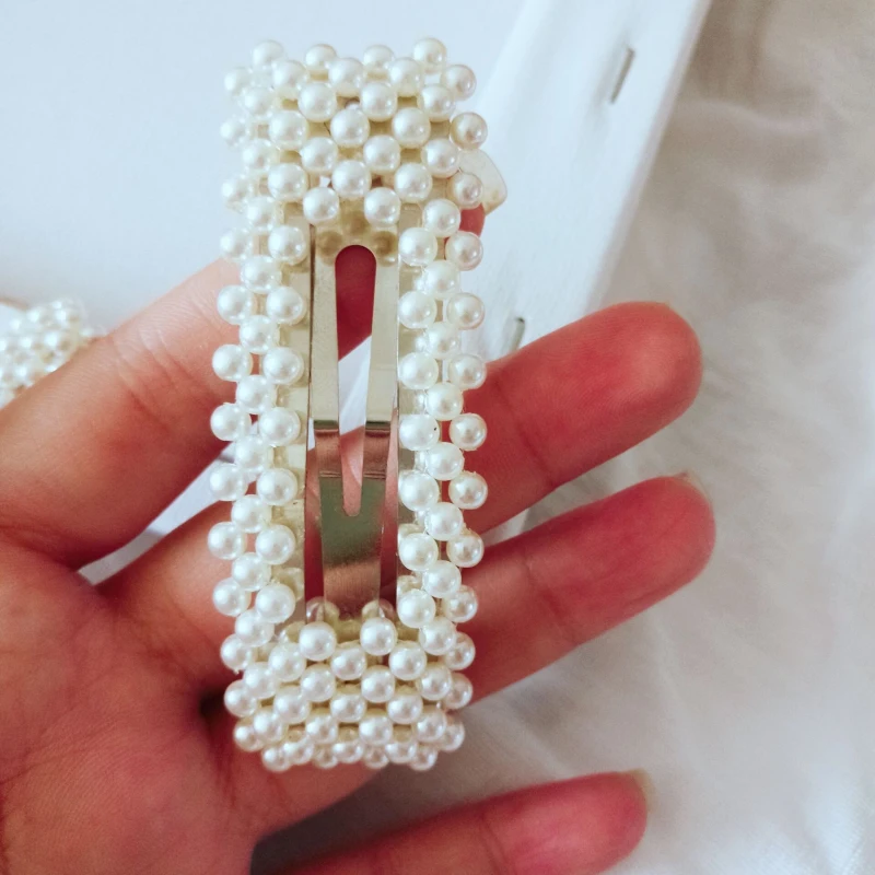 1PC/2PCS New Fashion Women Pearl Hair Clip Snap Hair Barrette Stick Hairpin Hair Styling Tool Accessories for Women Girls 1PC/2PCS New Fashion Women Pearl Hair Clip Snap Hair Barrette Stick Hairpin Hair Styling Tool Accessories for Women Girls