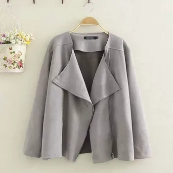 

Coats and Jackets Women Casual Zipper Plus Size Long Sleeve Asymmetrical Autumn Jacket Outerwear LP451