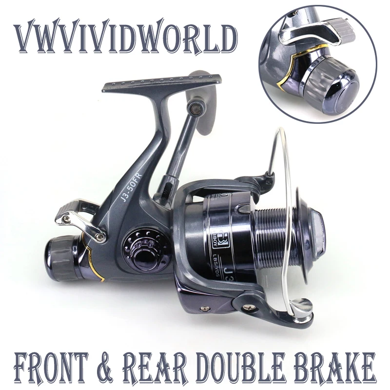 

2019 Max 8+3 KG Drag 5.5:1 Carp New Front Rear Double Brake Spinning Fishing Reel Sealed Ball Bearing Prevent Fine Sand wheel