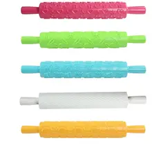 1 шт. Пластиковый валик торт тиснение Скалка Валик Набор для работы с мастикой «сделай сам» печенье торт украшения инструмент Портативный кухонные принадлежности для выпечки