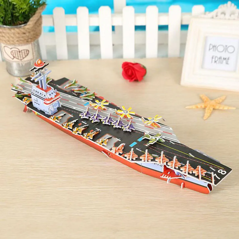 

3D Puzzle Paper Material Naval Vessels Model Warship Puzzle Toy 3D Construction Best Educational Toys for Boys Home Decoration